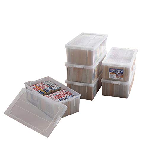 Amazon｜コミック 漫画 ビデオ 収納ボックス フタ付き 同色 6個組 日本