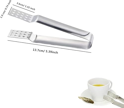 Miniatura 2 de Paquete de 2 exprimidores de bolsas de té de acero inoxidable, pinzas para bolsa de té de cocina, infusor de té de hierbas, soporte para bolsa de