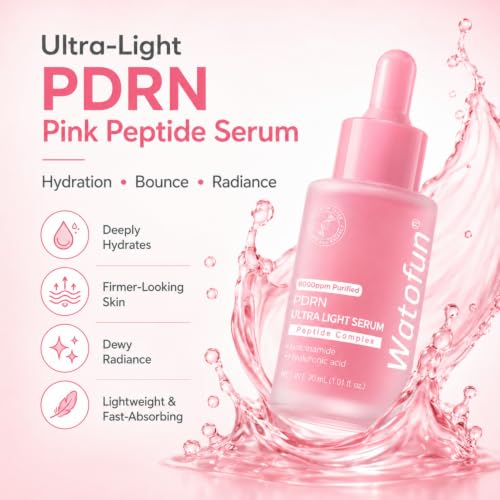 Ultra-Light PDRN Pink Peptide Serum with Salmon DNA | 8 Types of HA + 5 Peptide Complex Fast-Absorbing for Deep Hydration, Firming, Bounce, Radiance & Uneven Tone | Korean Skincare, 1.01 fl. oz (30ml) - Image 2