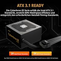 ENERMAX CYBERBRON III 750 Watt|Nicht-modulares ATX 3.1-Netzteil| PCIe 5.1|80 Plus Bronze|geräuscharmer 120mm FDB-Lüfter| DC to DC mit jap. Kondensatoren|EMB750EWT-NAC – Ansicht 5