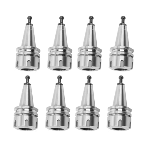findmall 8Pcs ISO30-ER32-50 Chuck Tool Holder Collet Lathe Chuck G2.5 30000rpm for Drilling Machines, Grinding Machines and Lathes