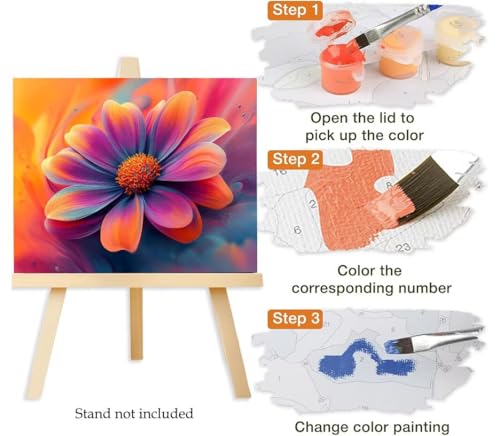 Kit completo para painting de flores ideal como regalo creativo 6