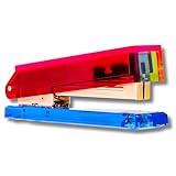 ban.do Cute Acrylic Stapler, Fun/Unique/Colorful Desk Accessories for Work/Office, Colorblock