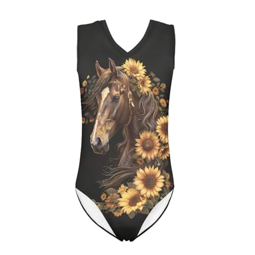 Image of Xpyiqun Swimsuits for Girls 3-14 V Neck Sleeveless Bathing Suit Summer Sport One Piece Swimwear Beach Swimming