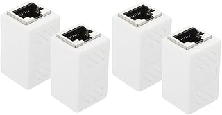 SOLUSTRE 4 Pcs Network Cable Connector Connectors Ethernet Cable Adapter Ethernet Adapter Starter Wireless Ethernet Female to Female Ethernet Adapter Gigabit Abs Jumper White