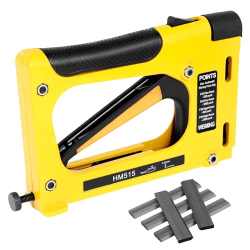 Herramienta de marco de fotos de mano, herramienta de marco de fotos de aleación de aluminio con 1000 clavos, pistola de punta ligera, clavadora de respaldo ajustable para asegurar piezas traseras de