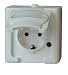 Produktbild Kopp 103302007 Blue Electric Schutzkontakt-Steckdose mit Deckel