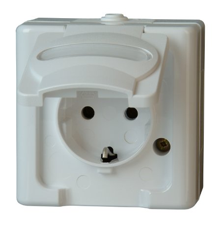 Preisvergleich Produktbild Kopp 103302007 Blue Electric Schutzkontakt-Steckdose mit Deckel
