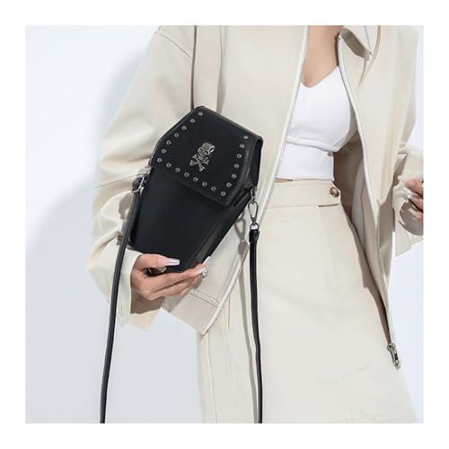 Image of Goth Purse Coffin Halloween Purses Clutch Shoulder Bag Small Crossbody Bag Spooky Horror Cute Wallet