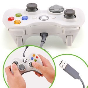Kabalo White Wired Controller for Xbox 360 Console & Windows PC - suitable for Xbox 360 and Windows 2000/ME/XP/Vista/7/8