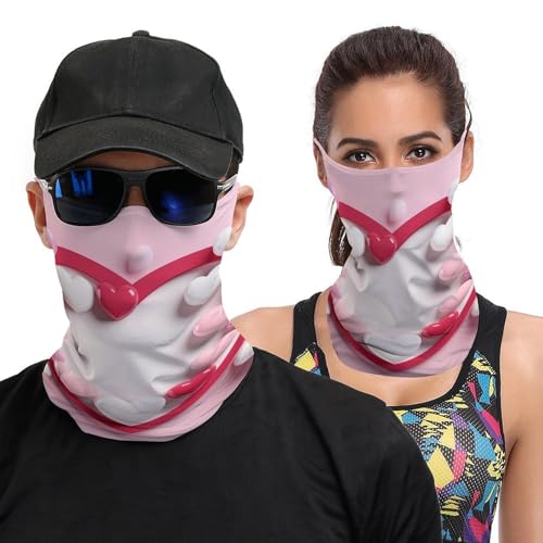 Neck Gaiter Heart Shape Face Mask for Travel Face Cover Scarf for Men Women Elastic Headbands Wind-proof Bandana for Skiing Fishing Hiking Cycling