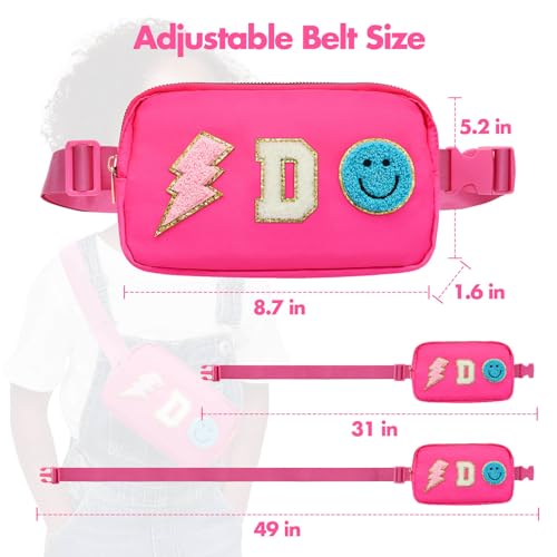 Image of PainZieteg Fanny Pack for Girls Chenille Letter Belt Bag Crossbody for Kids
