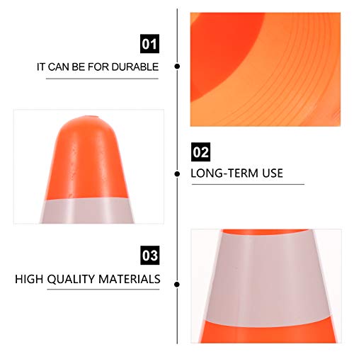 2 peças de cones de segurança para trânsito Besportble, cones reflexivos de plástico para estacionam