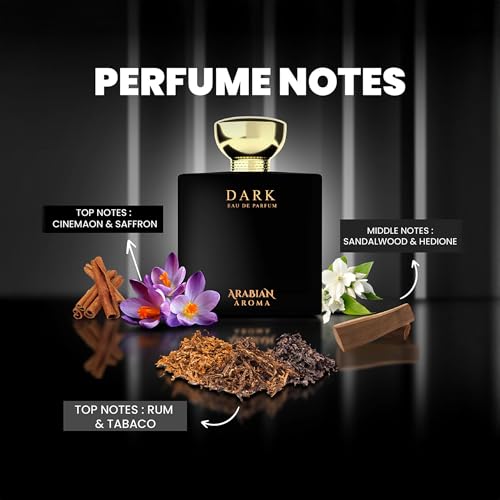 Image of Arabian Aroma Dark Men's Perfume | Luxurious Exotic Scent | Perfumes for Men With Long Lasting Fragrance | Eau De Perfume | Long Lasting Perfume for Men (100ml)