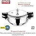 Vinod Magic Stainless Steel Smart 3 in 1 Pressure Cooker 5.5 Litre | 5mm Thick Base | All in One Cooker with Strainer & Glass Lid | Induction and Gas Base | ISI certified, Silver