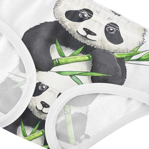 Girls Underwear Toddlers 2t Cotton Cute Panties Girl Flower Briefs Girls Undies Watercolor Cartoon Panda Bear White4