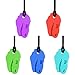 Yideng Collier à mâcher Sensoriel, 5 pièces Collier de dentition Pendentif à mâcher à mâcher Anneau de dentition Bébé-Silicone pour Bébés qui font des dents/ autisme / TDAH (Dinosaure)