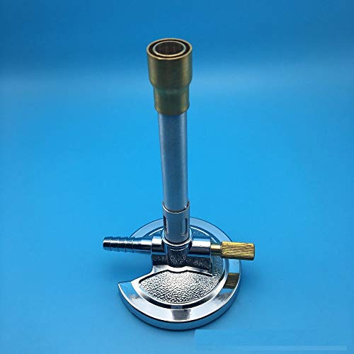 Lab Bunsen Burner, Air & Gas Adjustment with Flame Stabilizer for Natural Gas