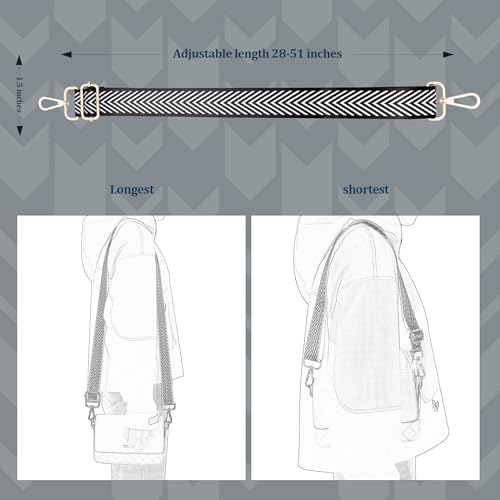 Image of chushui Metallic Thread Purse Strap for Women, Woven Replacement Bag Strap