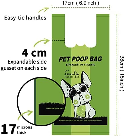 Dog Poo Bags with Tie Handles - 300 x Extra Thick & Leak-Proof Dog Waste Bags Lavender-Scented for Medium-Large Doggy