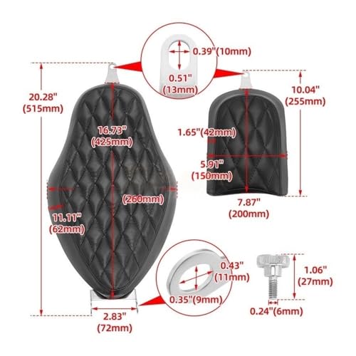 Coussin de siège moto Sportster XL pour soulager le mal de dos du conducteur et passager - 4