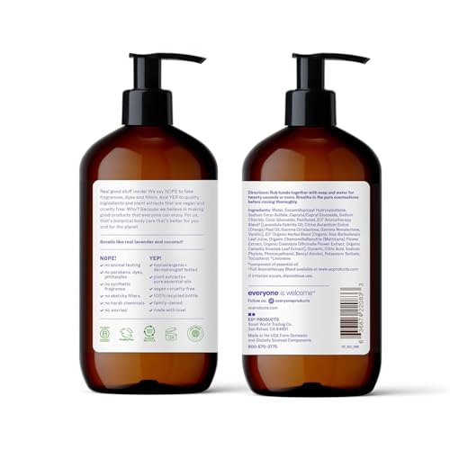 Image of Everyone Liquid Hand Soap, 12.75 Ounce (Pack of 1), Lavender and Coconut, Made with Essential Oils for Kitchen and Bathroom
