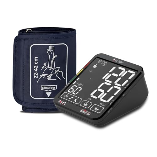 Image of Dr. Odin BP156 Touch Screen BP Monitor with Talking Function, Memory Storage, FDA Approved, Large Display, and Adjustable Cuff (22-42 cm) for Accurate Blood Pressure (Black)