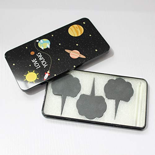 Lonovel Cheese Markers Set Natural Slate Cheese Labels Slate Tags,6 Cheese Labels With 2 Chalk Markers 1 Storage Box Set,Kitchen Cheese Tools For Home Or Restaurant Birthday,Party(Starry Sky&Universe) #TOP5