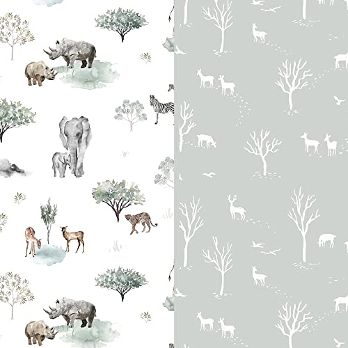 Grssder Stretch Ultra Soft Jersey Knit Fitted Crib Sheets Set 2 Pack,Fit All Standard Crib Mattress Pads Safe And Snug thumb #7