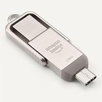 Amazon Basics USB-Speicherstick, USB-Stick mit zwei Anschlüssen (USB-C und USB-A), 128GB, Champagner-Silber – Ansicht 5
