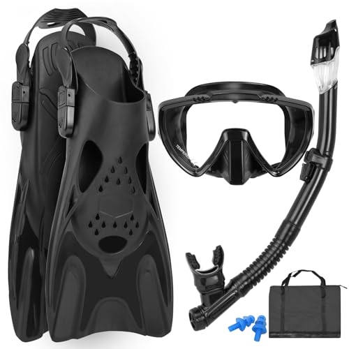 Snorkeling Gear Set with Mask Fins and Bag