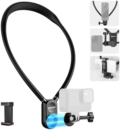 Supporto Da Collo Flessibile POV Per GoPro Hero 12/11/10/9/8/7/6/5/Max/Mini, Insta360, DJI Osmo Action - Clip Per Action Cam E Accessori Per Vlog
