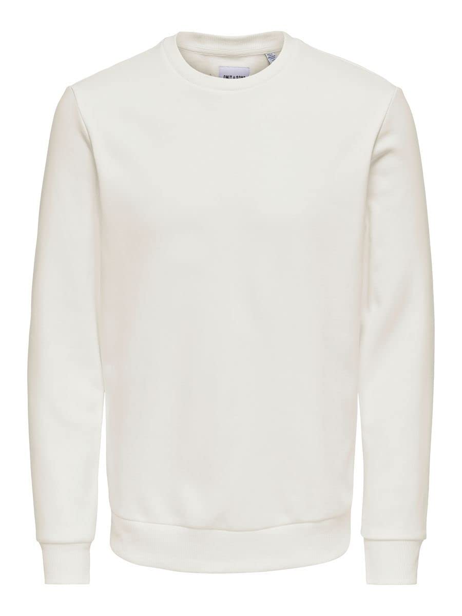 ONLY & SONS Herren Onsceres Crew Neck Noos Sweatshirt, Cloud Dancer, XL EU