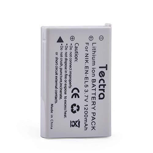 Tectra 2 Pack 1200Mah En-El5 Enel5 Battery For Nikon Coolpix P3, P4, P90, P80, P100, P500, P510, P520, P530, P5000, P6000, S10, 3700, 4200, 5200, 5900, 7900 Digital Cameras #TOP3