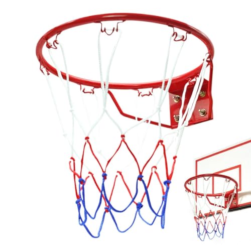 Anneau de basket-ball pour extérieur avec filet et kit fixation murale facile