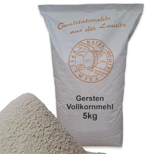 zanasta - Gerstenvollkornmehl 5kg frisch aus der Rätze-Mühle in bester Qualität 100% regional und naturbelassen