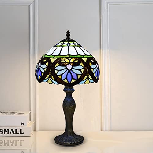 CASPERi Tiffany Table Lamp Antique Style Hand Crafted Multi Colour Bed Living Room