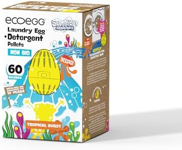 Ecoegg SpongeBob SquarePants x ecoegg Laundry Egg | Refillable Laundry Detergent | Non Bio | No enzymes, bleaches, phosphates or parabens | Sensitive Skin | 60 Washes