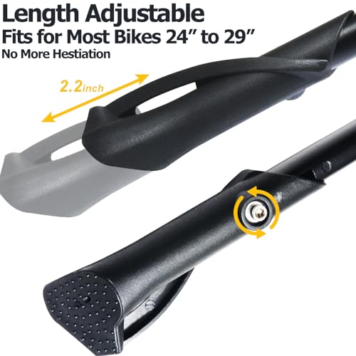 TOPCABIN Aluminum Alloy Bicycle Kickstand - Adjustable, Rear Side/Center Mount for Adult Bikes 24-29 inch (Black) - Thumbnail 2