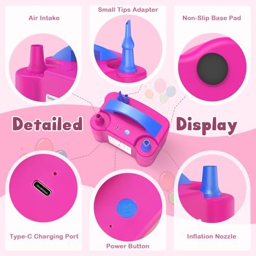 Image of chamvis Balloon Pump Electric, Balloon Air Pump Inflate Pump for Balloons: Blower Machine for Fast and Easy Filling Balloons