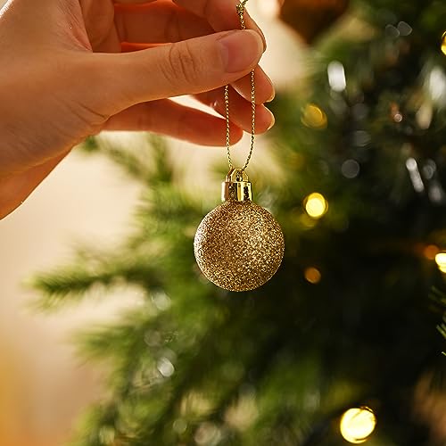DecorbyHannah 49ct 30mm Small Christmas Ball Ornaments,Mini Shatterproof Plastic Christmas Ornaments for Xmas Tree Decorations - Image 7