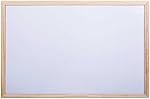 DESK TECH Panneau de babillard blanc avec cadre en bois de pin beige - 12 x 18 pouces - Montage flexible, polyvalent pour l'école, le bureau et l'utilisation à domicile