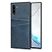 Produktbild FAWUMAN Handyhülle für Samsung Galaxy Note 10,Wallet Handytasche PU Leder Schützende präzise mit Zwei Kartenfach (Blau)