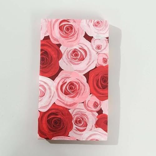 Efavormart NAP_DIN08_RSE Efavormart 50 Pack Red Pink Floral Rose Design Paper Napkins, Soft 2-Ply Elegant Garden Disposable Dinner Napkins thumb #7