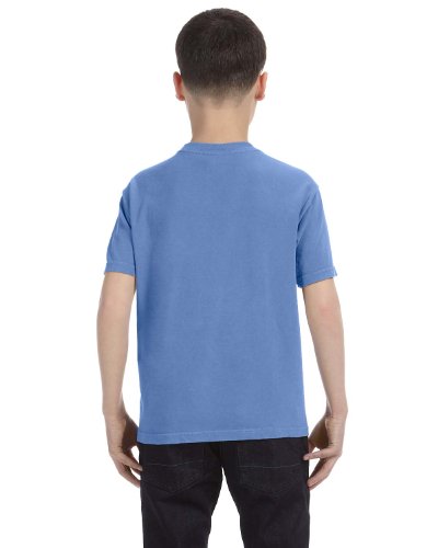 Comfort Colors C9018 Youth Ringspun Garment-Dyed T-Shirt - Flo Blue - S3