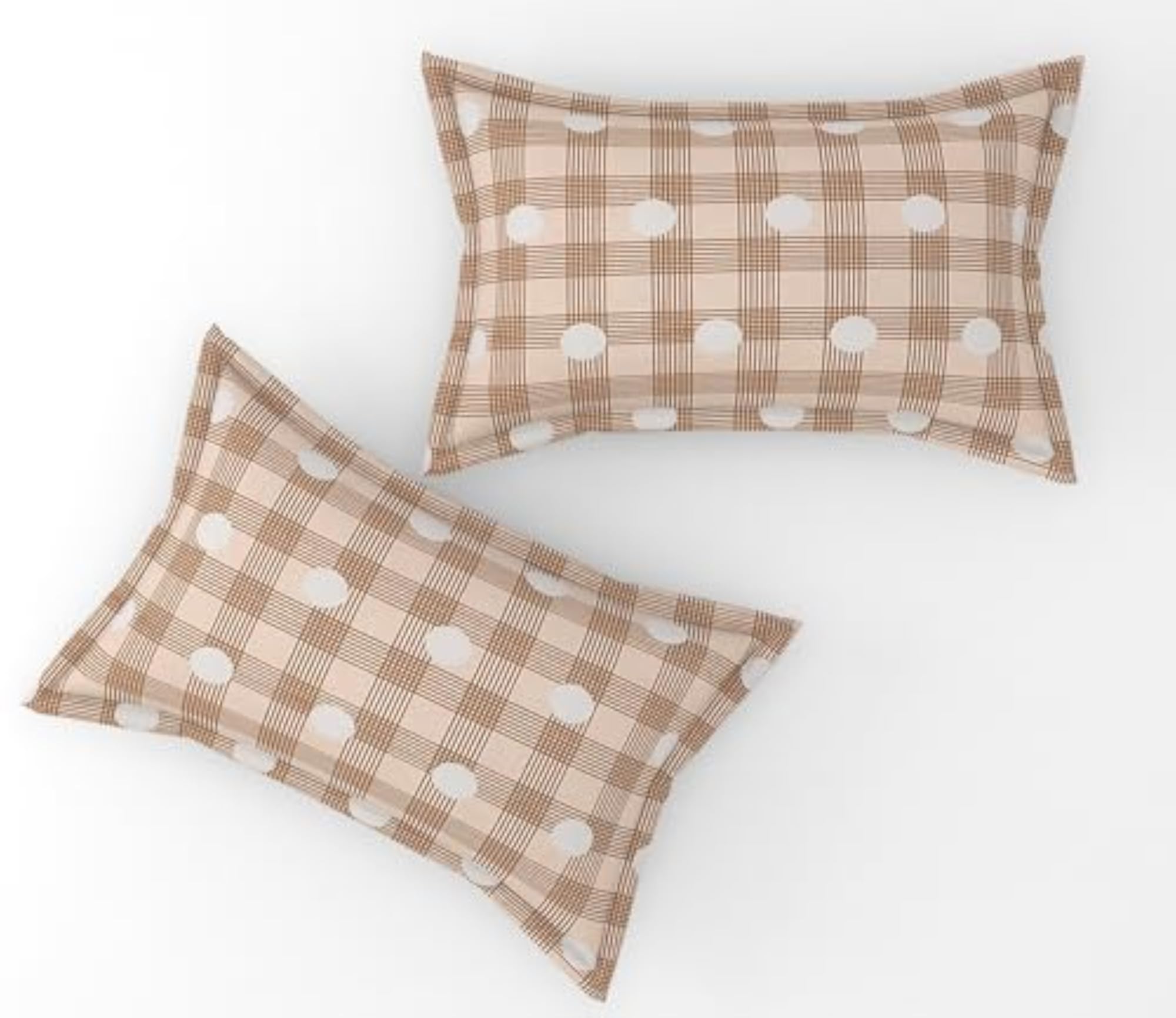 Polycotton Premium Printed Supersoft Elastic Fitted Single Bed Bedsheet with 2 Pillow Covers, Brown