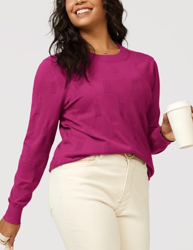 Image of Arach&Cloz Women's Soft Knit Sweater Fall Dressy Casual Pullover Tops
