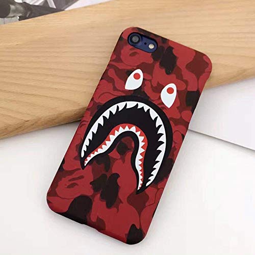 for iPhone Bape Case, A Bathing Ape (Bape) Slim Protective Premium Hard Case for iPhone (Red Camo, iPhone 7 Plus/ 8 Plus)