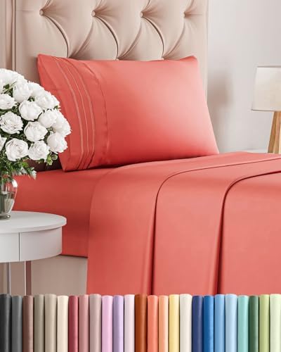 Twin Size 3 Piece Sheet Set - Comfy Breathable & Cooling Bed Shee...