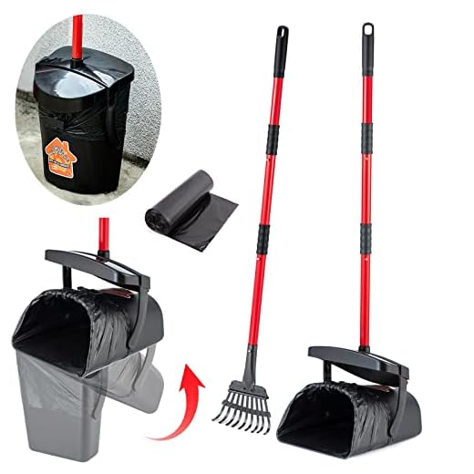 HUZSV Pooper Scooper Large Swivel Bin & Rake for Large & Small Dogs Non-Breakable Dog Poop Scooper with 20 Waste Bags Easy to Clean Pet Waste Use on Grass, Dirt or Gravel - Pet Supplies